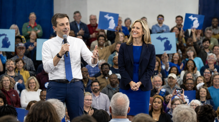 Pete Buttigieg Rallies Michigan Democrats Behind Jocelyn Benson